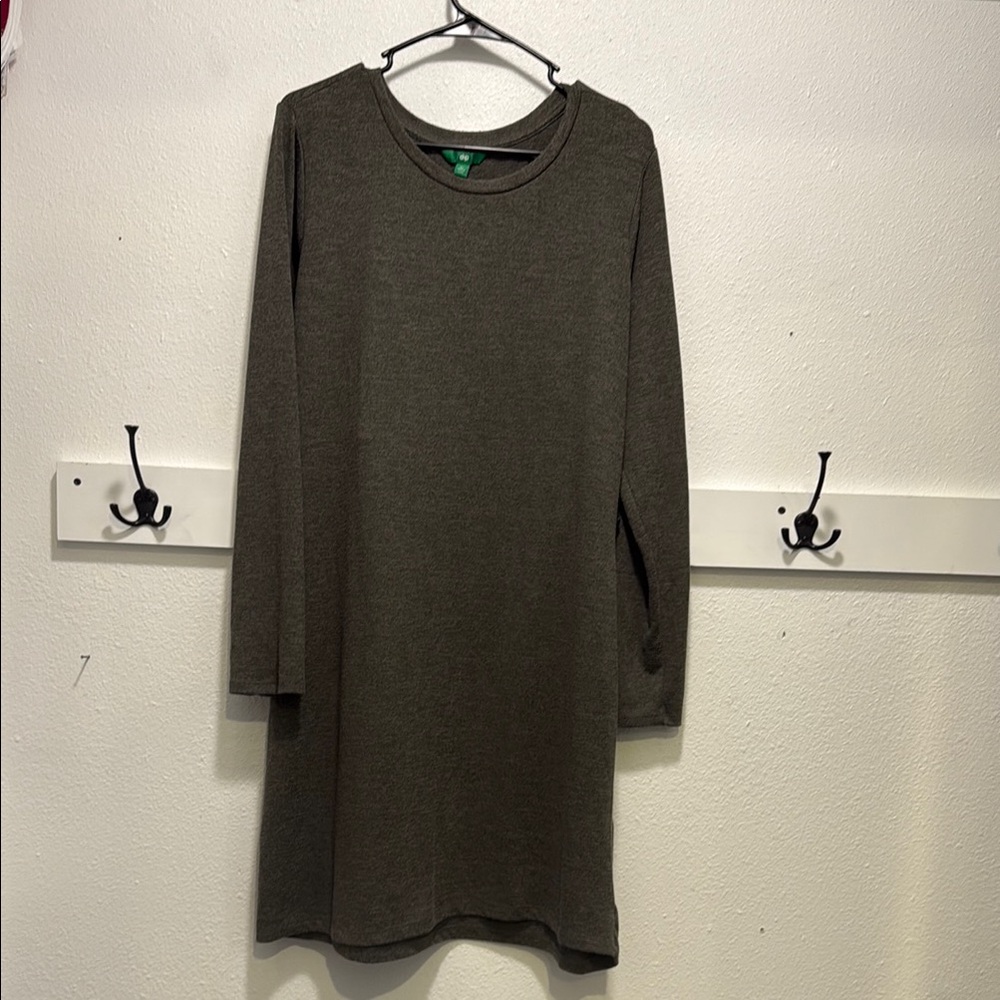 Elegant Olive Green Dress